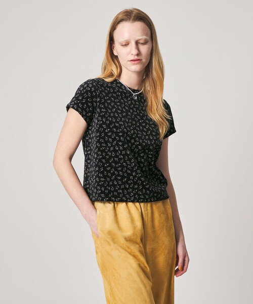 Steven Alan（スティーブンアラン）の「＜Steven Alan＞フラワー ベロア Tシャツ（Tシャツ/カットソー・レディース・ワインレッド/ブラック・FREE）」の19枚目の写真