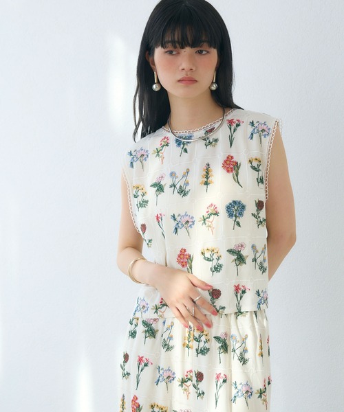 花刺繍2WAYベスト（ベスト）｜ELLEgirl（エルガール）のファッション