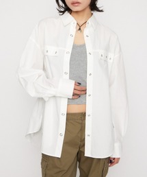 LAGUA GEM | RING BUTTON OVER シャツ(シャツ/ブラウス)