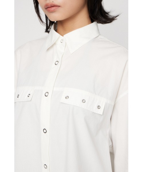 LAGUA GEM(ラグアジェム)の「RING BUTTON OVER シャツ(シャツ/ブラウス・レディース・ライトイエロー/ホワイト/ベージュ・FREE)」の20枚目の写真