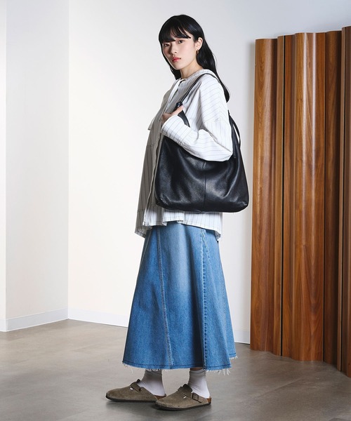 ROSE BUD(ローズバッド)の「(MILLELA FIRENZE)WIDE TOTE BAG(トートバッグ・レディース・オフホワイト/ブラック・ONE SIZE)」の4枚目の写真
