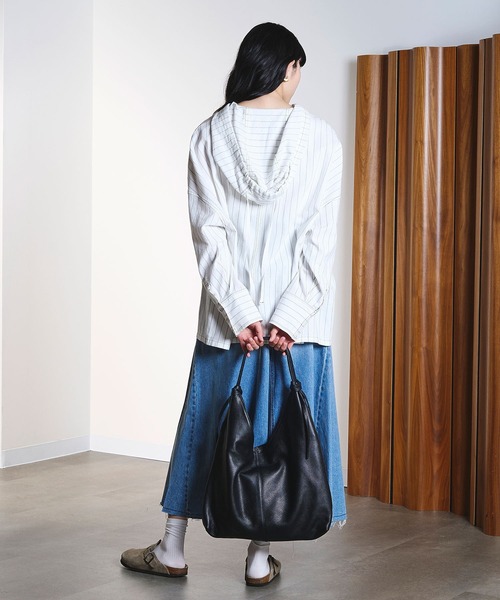 ROSE BUD(ローズバッド)の「(MILLELA FIRENZE)WIDE TOTE BAG(トートバッグ・レディース・オフホワイト/ブラック・ONE SIZE)」の7枚目の写真