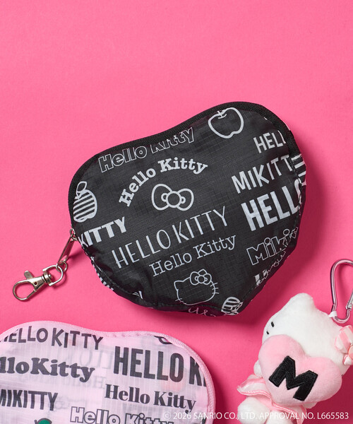 FREAK'S STORE(フリークスストア)の「SANRIO/サンリオ 'HELLO KITTY'総柄 エコバック/プリントエコバッグ/サブバッグ(エコバッグ/サブバッグ・レディース・ブラック/ピンク・ONE SIZE)」の10枚目の写真