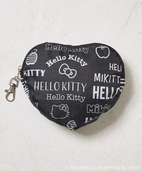 FREAK'S STORE(フリークスストア)の「SANRIO/サンリオ 'HELLO KITTY'総柄 エコバック/プリントエコバッグ/サブバッグ(エコバッグ/サブバッグ・レディース・ブラック/ピンク・ONE SIZE)」の3枚目の写真