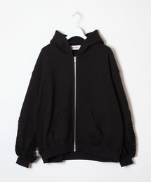DISCOVERED（ディスカバード）の「DISCOVERED CROCHET SLEEVE SWEAT PARKA（パーカー）」