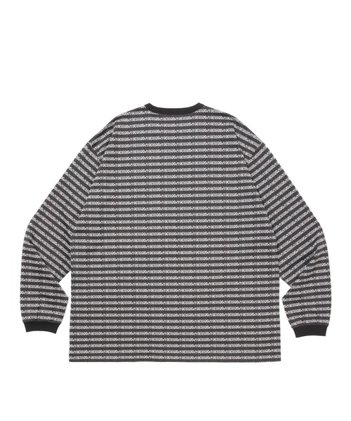 COOTIE PRODUCTIONS（クーティープロダクションズ）の「Supima Jacquard Border L/S Tee（Tシャツ/カットソー・メンズ・ブラック系その他・MEDIUM/SMALL/LARGE）」の4枚目の写真