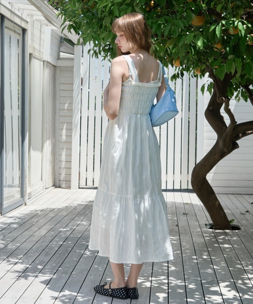 Birthday room（バースデイルーム）の「レースシャーリングワンピース/Lace Shirred Dress（ワンピース・レディース・ブラック/ホワイト・FREE）」の10枚目の写真