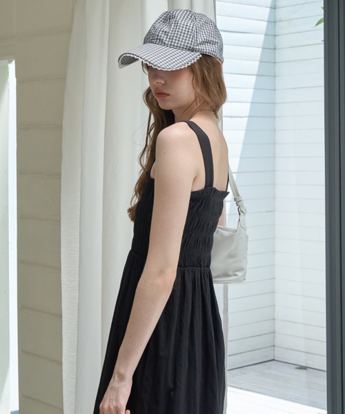 Birthday room（バースデイルーム）の「レースシャーリングワンピース/Lace Shirred Dress（ワンピース・レディース・ブラック/ホワイト・FREE）」の18枚目の写真