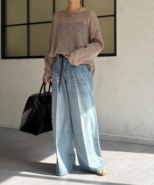 DouDou（ドゥドゥ）の「メランジプルオーバー（ニット/セーター・レディース・ベージュ/ピンク/ブラウン・FREE）」の4枚目の写真