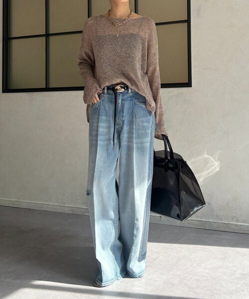 DouDou（ドゥドゥ）の「メランジプルオーバー（ニット/セーター・レディース・ベージュ/ピンク/ブラウン・FREE）」の6枚目の写真