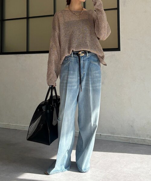 DouDou（ドゥドゥ）の「メランジプルオーバー（ニット/セーター・レディース・ベージュ/ピンク/ブラウン・FREE）」の7枚目の写真