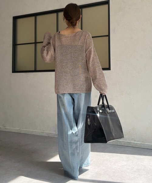 DouDou（ドゥドゥ）の「メランジプルオーバー（ニット/セーター・レディース・ベージュ/ピンク/ブラウン・FREE）」の8枚目の写真