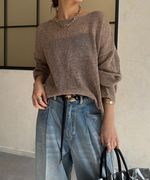 DouDou（ドゥドゥ）の「メランジプルオーバー（ニット/セーター・レディース・ベージュ/ピンク/ブラウン・FREE）」の10枚目の写真