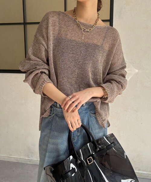 DouDou（ドゥドゥ）の「メランジプルオーバー（ニット/セーター・レディース・ベージュ/ピンク/ブラウン・FREE）」の11枚目の写真