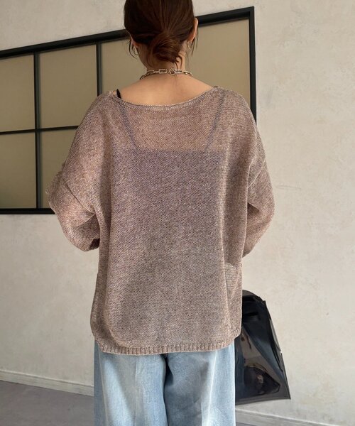 DouDou（ドゥドゥ）の「メランジプルオーバー（ニット/セーター・レディース・ベージュ/ピンク/ブラウン・FREE）」の13枚目の写真
