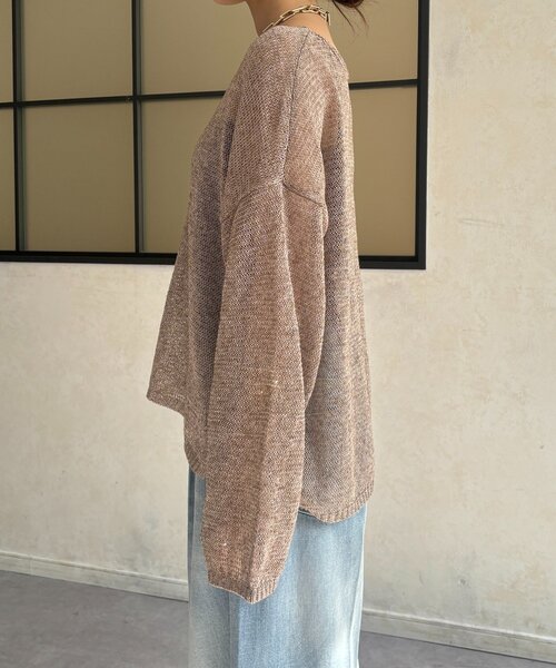 DouDou（ドゥドゥ）の「メランジプルオーバー（ニット/セーター・レディース・ベージュ/ピンク/ブラウン・FREE）」の15枚目の写真