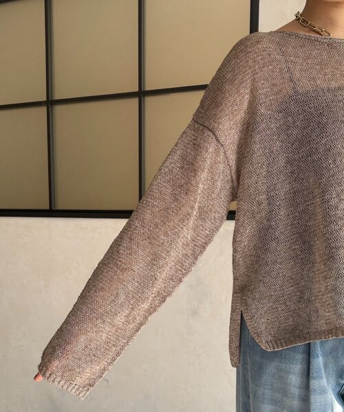DouDou（ドゥドゥ）の「メランジプルオーバー（ニット/セーター・レディース・ベージュ/ピンク/ブラウン・FREE）」の19枚目の写真
