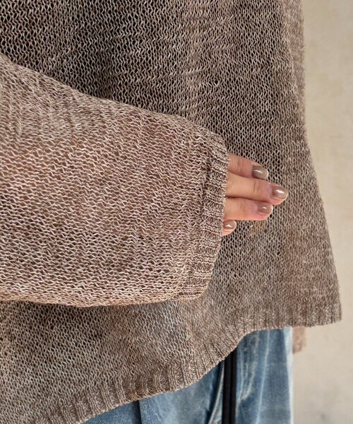 DouDou（ドゥドゥ）の「メランジプルオーバー（ニット/セーター・レディース・ベージュ/ピンク/ブラウン・FREE）」の20枚目の写真