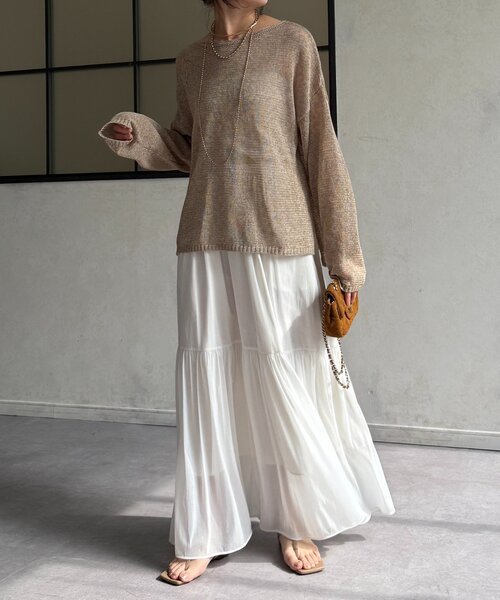 DouDou（ドゥドゥ）の「メランジプルオーバー（ニット/セーター・レディース・ベージュ/ピンク/ブラウン・FREE）」の22枚目の写真