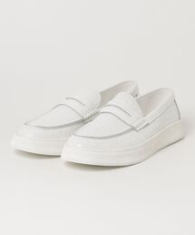 HIGH STREET（ハイストリート）の「ＨＩＧＨ　ＳＴＲＥＥＴ∴ピエ・ド・プール型押しドレスローファー（スリッポン）」