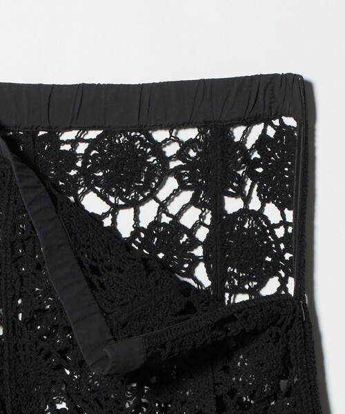 Marilyn Moon（マリリンムーン）の「＜Marilyn Moon＞クロシェ スカート（スカート・レディース・ブラック/オフホワイト・FREE）」の5枚目の写真