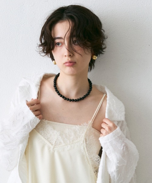 Trish（トリッシュ）の「スモールブラックボールネックレス（ネックレス・レディース・ブラック・FREE）」の12枚目の写真