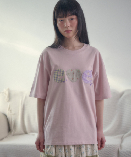 ambler(エムブラー)の「チェックフラワーグラフィック半袖Tシャツ AS1311 (ピンク)(Tシャツ/カットソー・レディース・その他・SMALL/MEDIUM/FREE)」の2枚目の写真