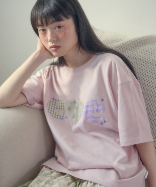 ambler(エムブラー)の「チェックフラワーグラフィック半袖Tシャツ AS1311 (ピンク)(Tシャツ/カットソー・レディース・その他・SMALL/MEDIUM/FREE)」の3枚目の写真
