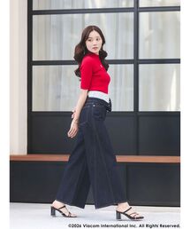 MERCURYDUO | 【EMILY IN PARISコラボ】2WAYハイウエストワイドデニムパンツ(その他パンツ)