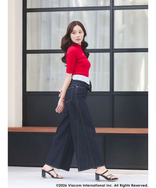MERCURYDUO（マーキュリーデュオ）の「【EMILY IN PARISコラボ】2WAYハイウエストワイドデニムパンツ（その他パンツ・レディース・インディゴブルー/ブルー・MEDIUM/SMALL）」の16枚目の写真