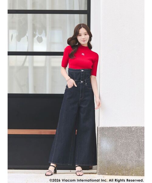 MERCURYDUO（マーキュリーデュオ）の「【EMILY IN PARISコラボ】2WAYハイウエストワイドデニムパンツ（その他パンツ・レディース・インディゴブルー/ブルー・MEDIUM/SMALL）」の18枚目の写真