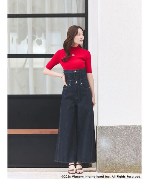 MERCURYDUO（マーキュリーデュオ）の「【EMILY IN PARISコラボ】2WAYハイウエストワイドデニムパンツ（その他パンツ・レディース・インディゴブルー/ブルー・MEDIUM/SMALL）」の20枚目の写真