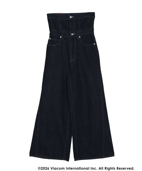 MERCURYDUO（マーキュリーデュオ）の「【EMILY IN PARISコラボ】2WAYハイウエストワイドデニムパンツ（その他パンツ・レディース・インディゴブルー/ブルー・MEDIUM/SMALL）」の6枚目の写真