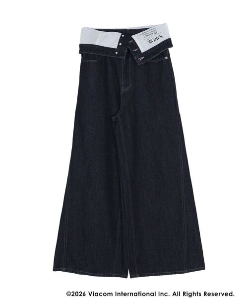 MERCURYDUO（マーキュリーデュオ）の「【EMILY IN PARISコラボ】2WAYハイウエストワイドデニムパンツ（その他パンツ・レディース・インディゴブルー/ブルー・MEDIUM/SMALL）」の7枚目の写真