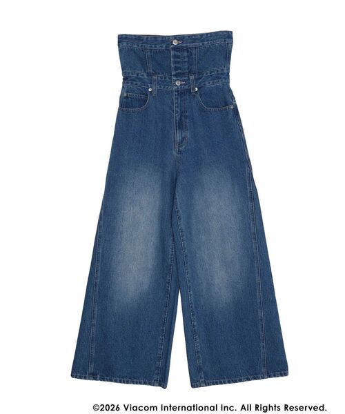 MERCURYDUO（マーキュリーデュオ）の「【EMILY IN PARISコラボ】2WAYハイウエストワイドデニムパンツ（その他パンツ・レディース・インディゴブルー/ブルー・MEDIUM/SMALL）」の9枚目の写真