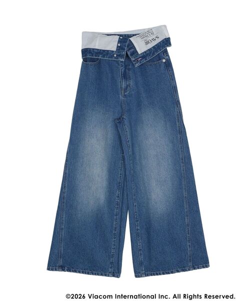 MERCURYDUO（マーキュリーデュオ）の「【EMILY IN PARISコラボ】2WAYハイウエストワイドデニムパンツ（その他パンツ・レディース・インディゴブルー/ブルー・MEDIUM/SMALL）」の11枚目の写真