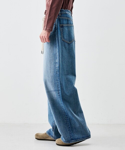 EDITION（エディション）の「インディゴデニム ドローコードパンツ（デニムパンツ・メンズ・ライトブルー・S/M）」の4枚目の写真