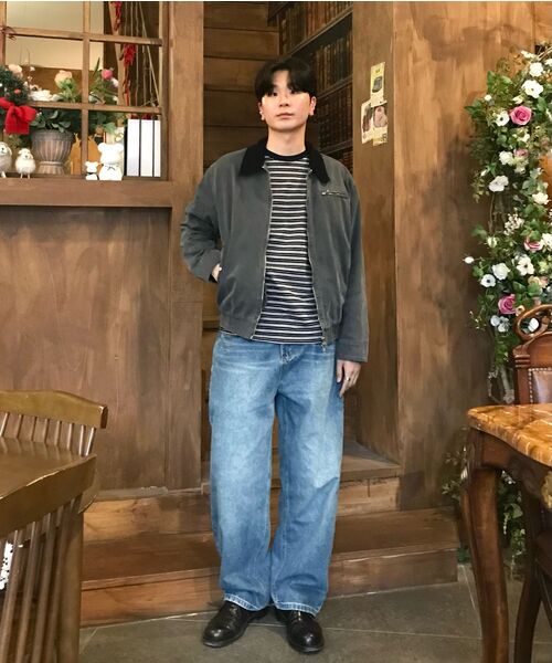 INDUST(インダスト)の「バレルフィットカーブドウォッシングデニムワイドパンツ_ブルー(デニムパンツ・レディース・ブルー・1(S)/2(M)/3(L))」の4枚目の写真