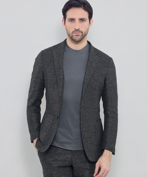 MACKINTOSH LONDON(マッキントッシュ ロンドン)の「【LEON掲載】【BREASY JACKET】LENO CLOTH セットアップジャケット(テーラードジャケット・メンズ・ベージュ系その他2/ネイビー/チャコールグレー/グレー・40/36/38)」の2枚目の写真