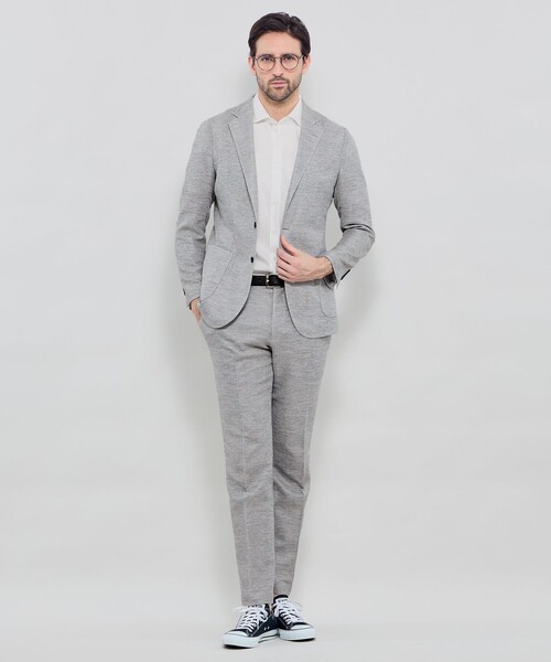 MACKINTOSH LONDON(マッキントッシュ ロンドン)の「【LEON掲載】【BREASY JACKET】LENO CLOTH セットアップジャケット(テーラードジャケット・メンズ・ベージュ系その他2/ネイビー/チャコールグレー/グレー・40/36/38)」の11枚目の写真