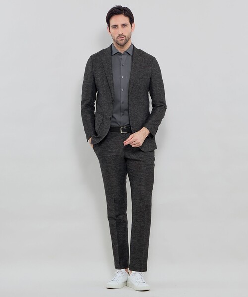 MACKINTOSH LONDON(マッキントッシュ ロンドン)の「【LEON掲載】【BREASY JACKET】LENO CLOTH セットアップジャケット(テーラードジャケット・メンズ・ベージュ系その他2/ネイビー/チャコールグレー/グレー・40/36/38)」の5枚目の写真