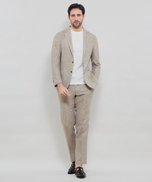 MACKINTOSH LONDON(マッキントッシュ ロンドン)の「【LEON掲載】【BREASY JACKET】LENO CLOTH セットアップジャケット(テーラードジャケット・メンズ・ベージュ系その他2/ネイビー/チャコールグレー/グレー・40/36/38)」の8枚目の写真
