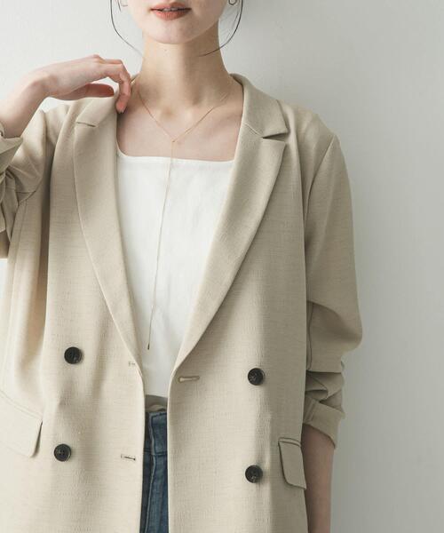 URBAN RESEARCH（アーバンリサーチ）の「ダブルブレストメッシュジャケット（その他アウター・レディース・ブラック/ベージュ・FREE）」の3枚目の写真