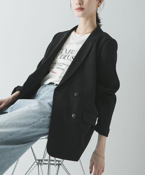 URBAN RESEARCH（アーバンリサーチ）の「ダブルブレストメッシュジャケット（その他アウター・レディース・ブラック/ベージュ・FREE）」の11枚目の写真