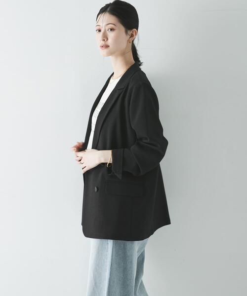 URBAN RESEARCH（アーバンリサーチ）の「ダブルブレストメッシュジャケット（その他アウター・レディース・ブラック/ベージュ・FREE）」の14枚目の写真