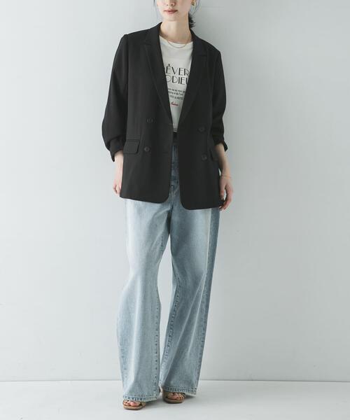 URBAN RESEARCH（アーバンリサーチ）の「ダブルブレストメッシュジャケット（その他アウター・レディース・ブラック/ベージュ・FREE）」の16枚目の写真