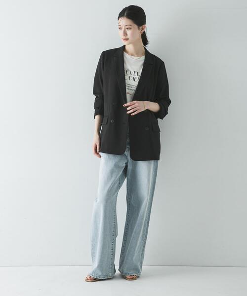 URBAN RESEARCH（アーバンリサーチ）の「ダブルブレストメッシュジャケット（その他アウター・レディース・ブラック/ベージュ・FREE）」の17枚目の写真