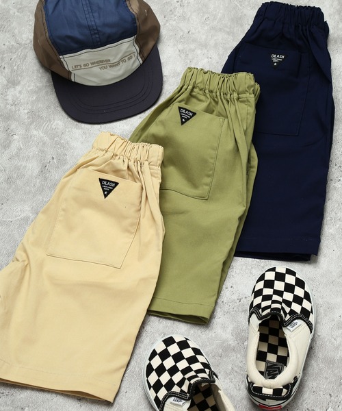 DILASH(ディラッシュ)の「【ストレッチ】バックポケット ワンポイントロゴ ハーフパンツ(その他パンツ・キッズ・カーキ/ベージュ/ネイビー・80/90/100/110/140/120/130)」の4枚目の写真