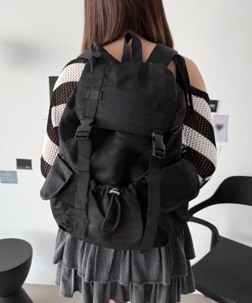 WEGO(ウィゴー)の「WEGO/【26年春夏新作】3ポケットフラップリュック(バックパック/リュック・レディース・ブラック/その他2/その他1・FREE)」の8枚目の写真