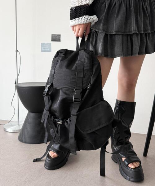 WEGO(ウィゴー)の「WEGO/【26年春夏新作】3ポケットフラップリュック(バックパック/リュック・レディース・ブラック/その他2/その他1・FREE)」の10枚目の写真